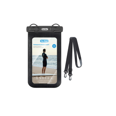Go Des GD-HD915 Universal Neck Strap IPX8 Certified Waterproof 7.2 inch Case Black