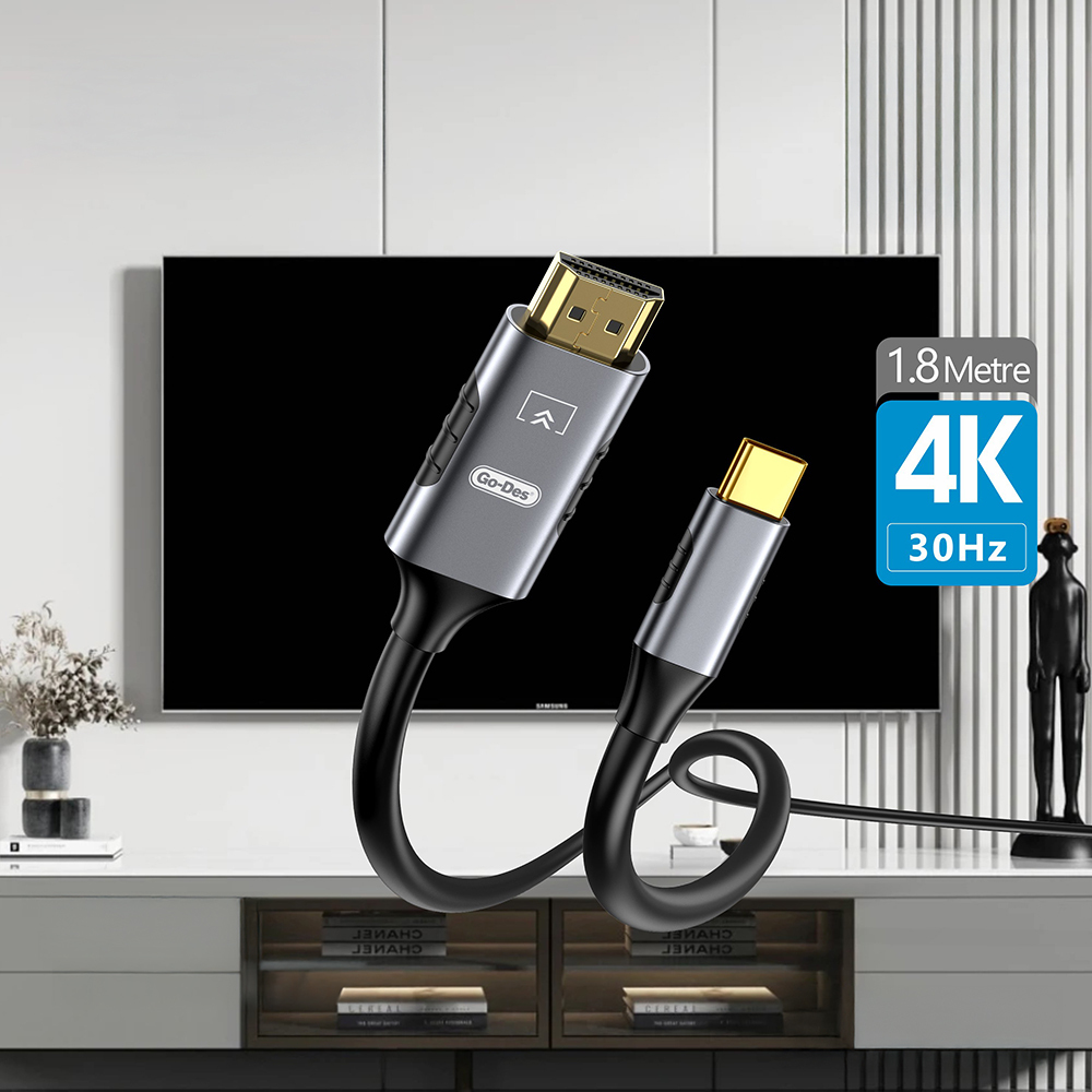 Go Des GD-HM813 Type-C to HDTV Kablo 1.8M - 3
