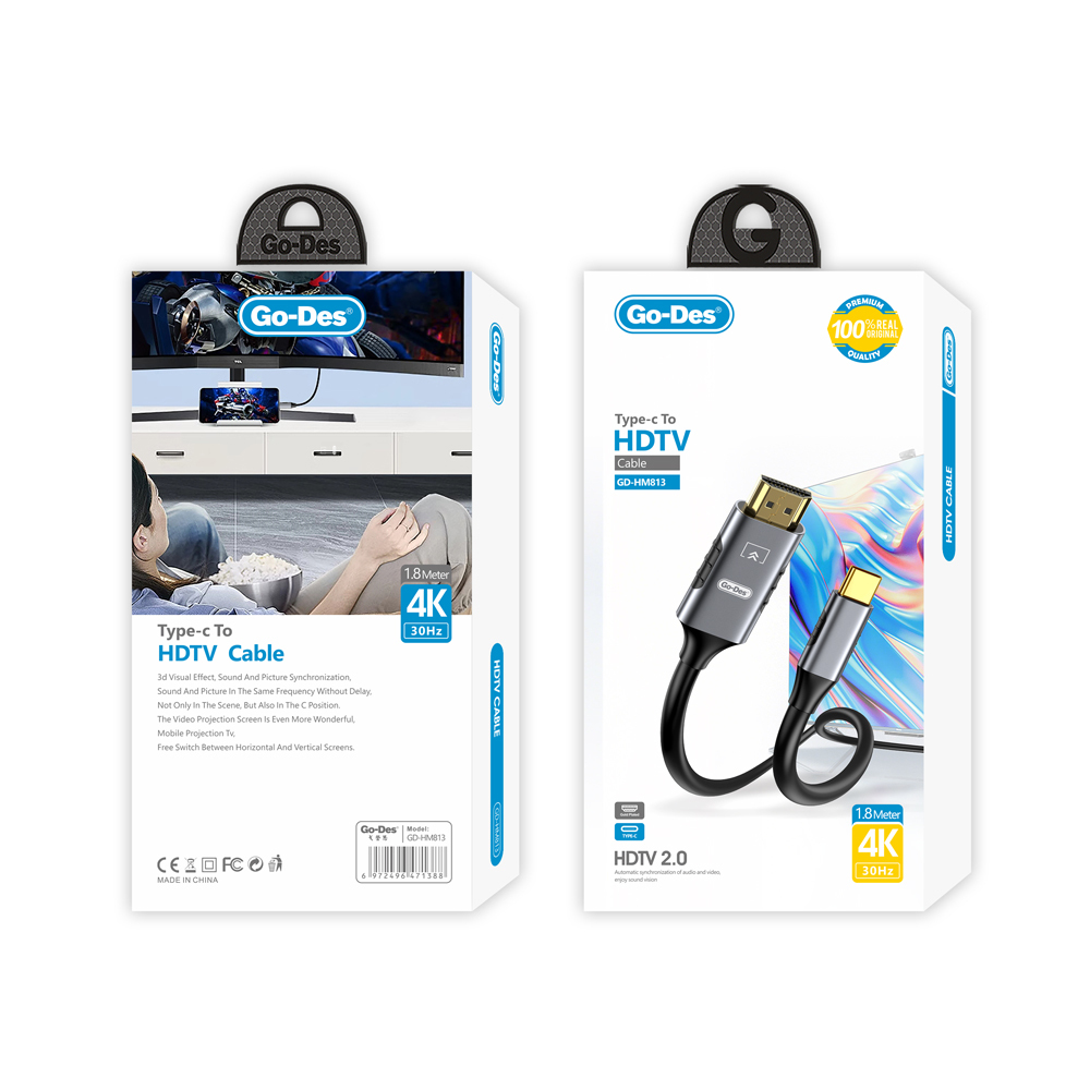 Go Des GD-HM813 Type-C to HDTV Kablo 1.8M - 5