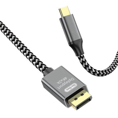 Go Des GD-HM826 Ultra HD 8K@60Hz Type-C to Display Port Kablo 1.8M Gri