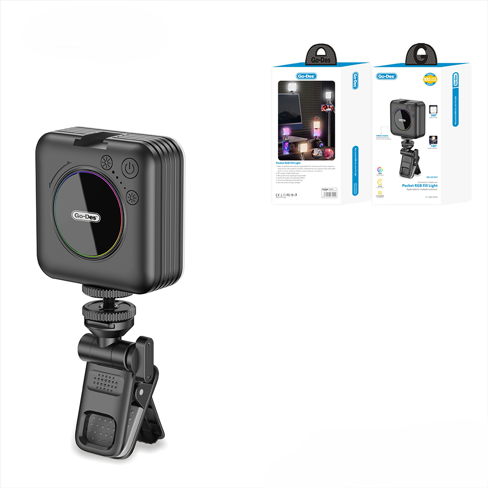 Go Des GD-LD1033 RGB LED Phone-Camera Top Light - 4