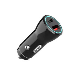 Go Des GD-QC2016 Fast Charge Dual Port PD Car Charger 20W Max Black