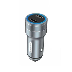 Go Des GD-QC2019 Çift PD Çıkışlı Metal Araç Şarj Başlığı Led Işıklı 40W Black