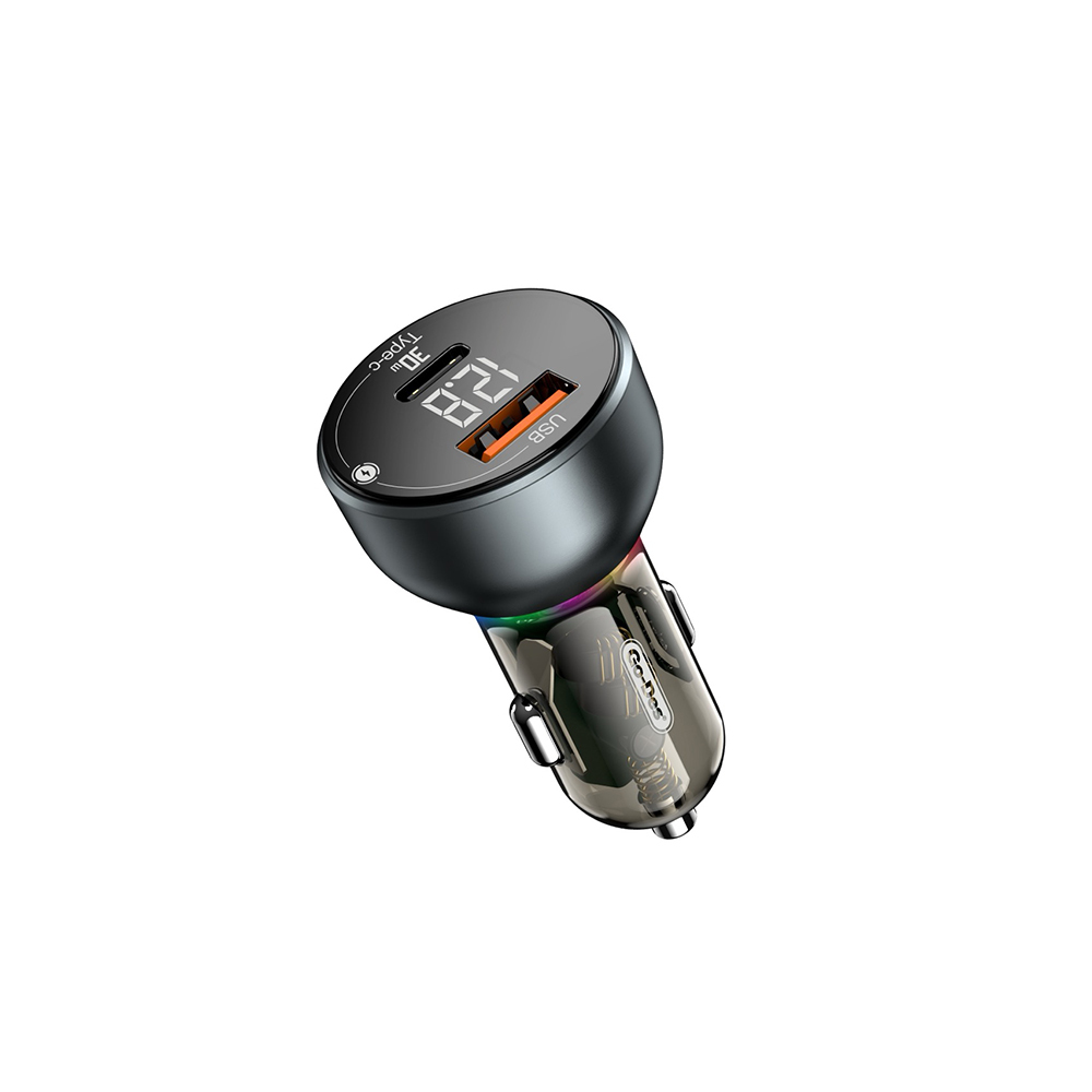 Go Des GD-QC2069 48W Fast Charging Feature Digital Display Car Charging Head - 2