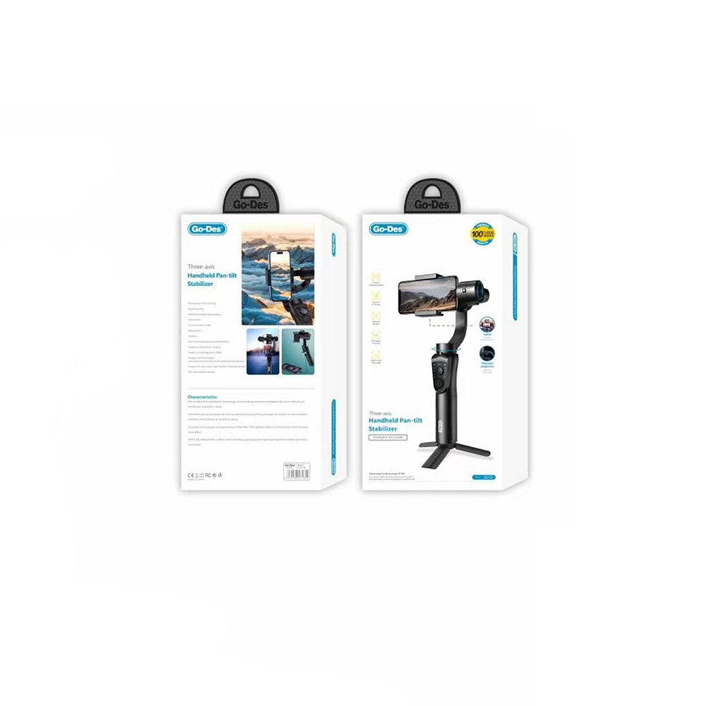 Go Des GD-S5 3-Axis Handheld Gimbal Stabilizer with Face Recognition Tracking and LED Lighting - 5