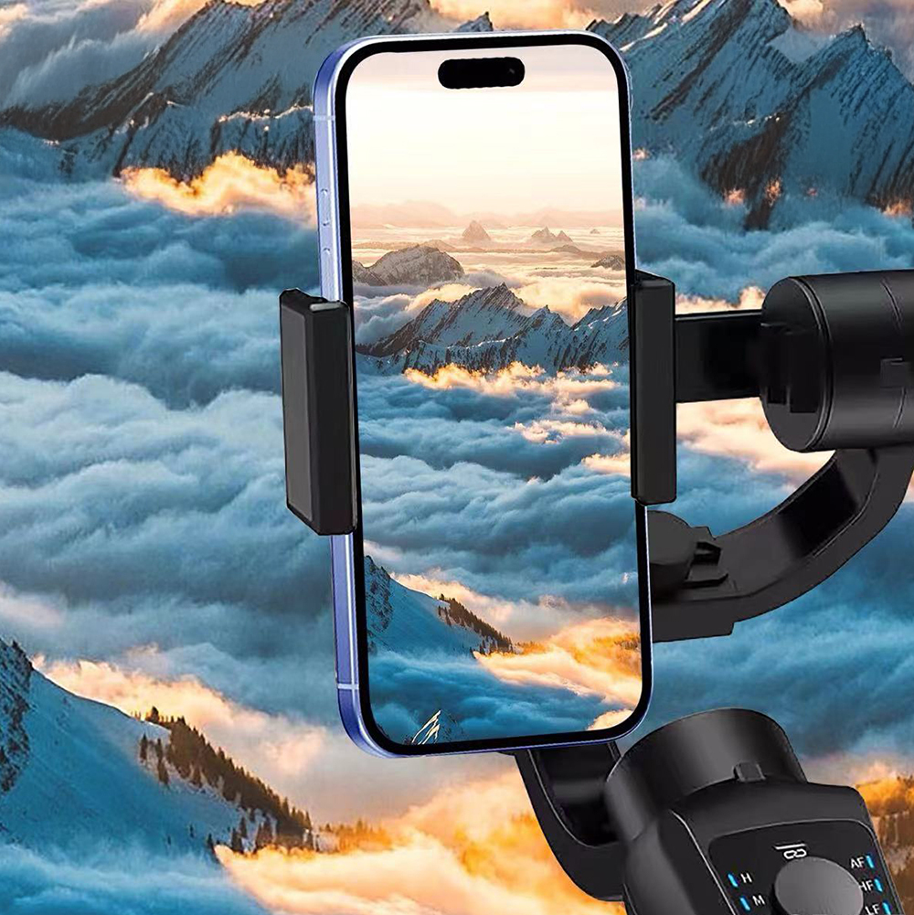 Go Des GD-S5 3 Eksenli El Tipi Yüz Tanıma Takip Özellikli Led Işıklandırma Aparatlı Gimbal Stabilizatör - 4