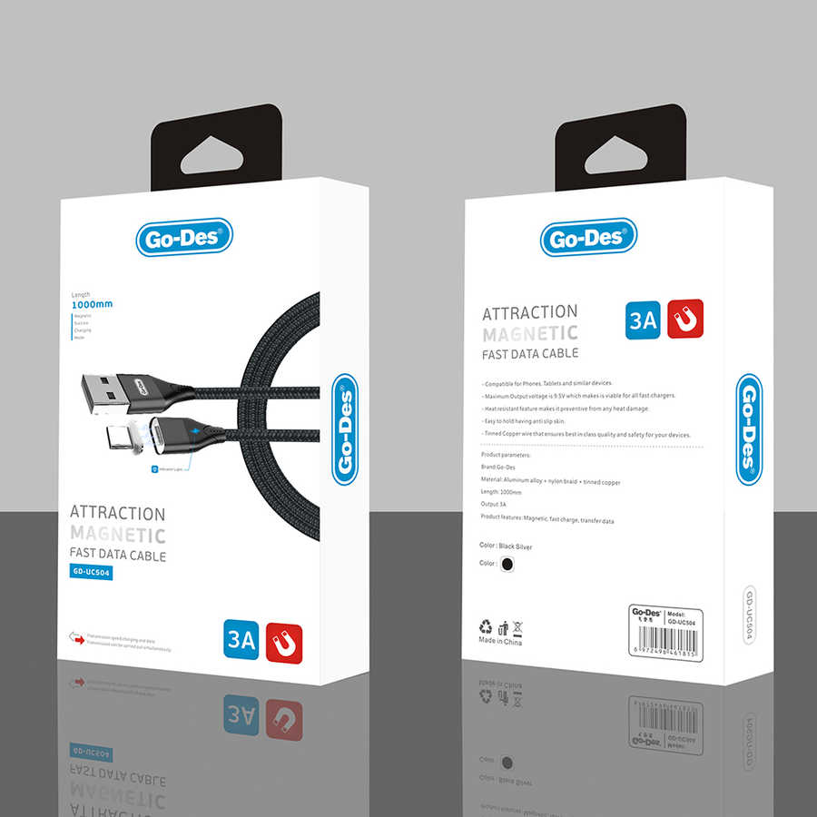 Go Des GD-UC504 Attraction Magnetic Fast Data Type-C Usb Cable - 2