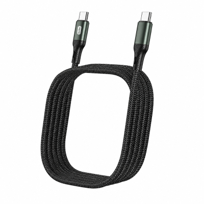 Go Des GD-UC575 Type-C to Type-C PD Braided Fast Charging Data and Charging Cable 40W 3M Black