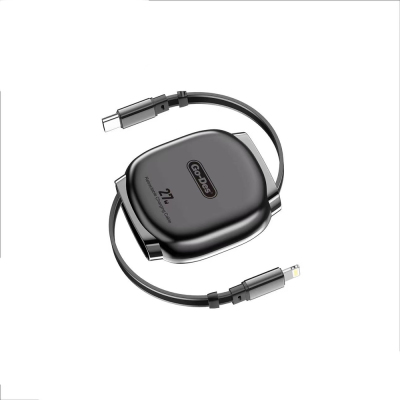 Go-Des GD-UC682 Type-C to Type-C Reel Data and Charging Cable 100W Black