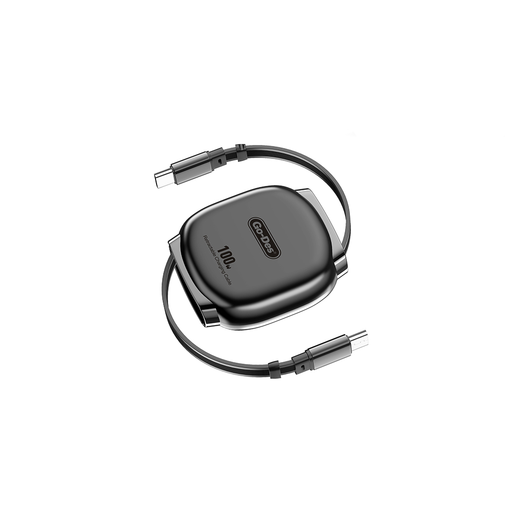 Go-Des GD-UC682 Type-C to Type-C Reel Data and Charging Cable 100W - 1