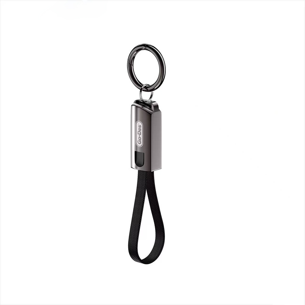 Go-Des GD-UC683 Type-C to Type-C Fast Charging Keychain Data and Charging Cable 60W - 1