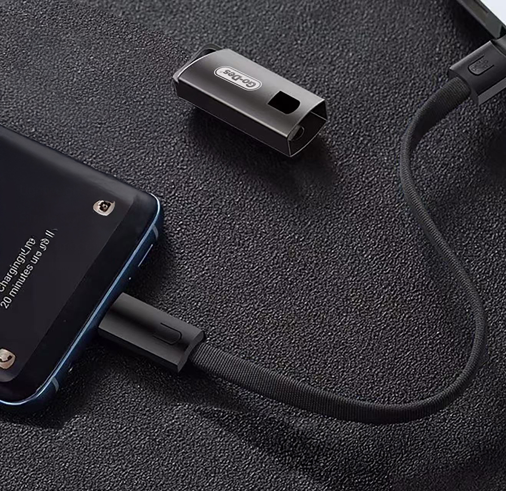 Go-Des GD-UC683 Type-C to Type-C Fast Charging Keychain Data and Charging Cable 60W - 3