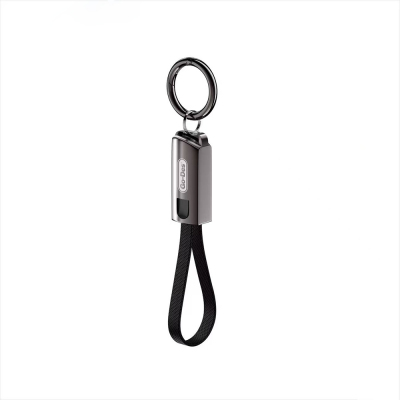 Go-Des GD-UC683 Type-C to Type-C Fast Charging Keychain Data and Charging Cable 60W Black