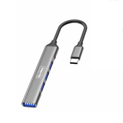 Go Des GD-UC702 4 in 1 Çoklu USB İstasyonu Gri