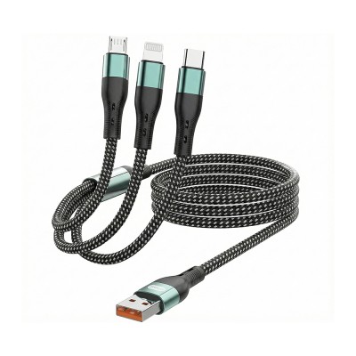 Go Des GD-UC829 3in1 Lightning – Type-C – Micro Hızlı Şarj Kablosu 1M Siyah