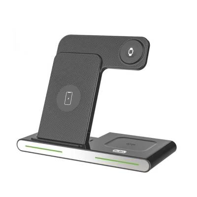 Go Des GD-WL386 3 in 1 Magnetic Wireless Charging Stand Black