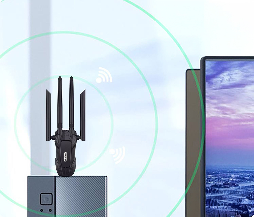 Go-Des GD-WPS015 Wi-Fi USB Adapter 900Mbps - 3