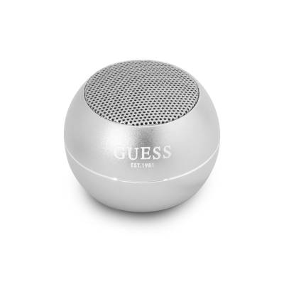 GUESS Aluminum Alloy Body Design Mini Bluetooth Speaker Grey