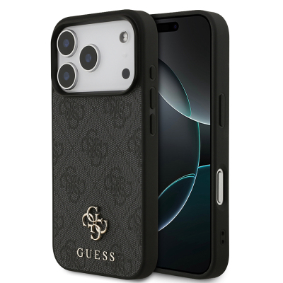 Guess Officially Licensed M-Safe Compatible Small 4G Classic Case for Apple iPhone 18 Pro Black