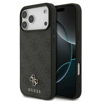 Guess Officially Licensed Small 4G Classic Case for Apple iPhone 18 Pro Max with MagSafe Charging Support Black