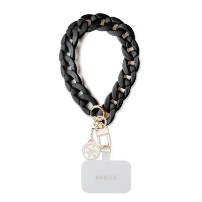 Guess Original Licensed 4G Logo Thick Phone Strap Chain Black