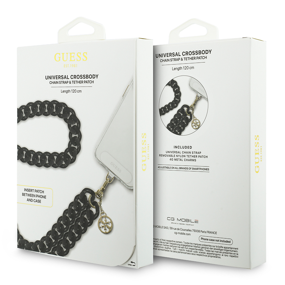 Guess Original Licensed 4G Metal Logo Large Chain Crossbody Phone Strap 120cm - 5