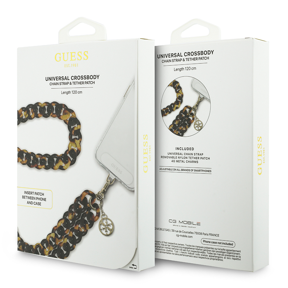 Guess Original Licensed 4G Metal Logo Large Chain Crossbody Phone Strap 120cm - 7