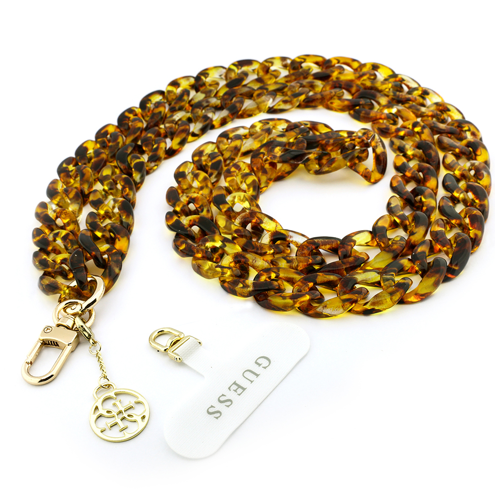 Guess Original Licensed 4G Metal Logo Large Chain Crossbody Phone Strap 120cm - 3