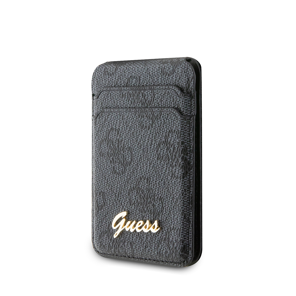 Guess Original Licensed 4G Patterned Metal Script Logo Magnetic Card Holder - 8