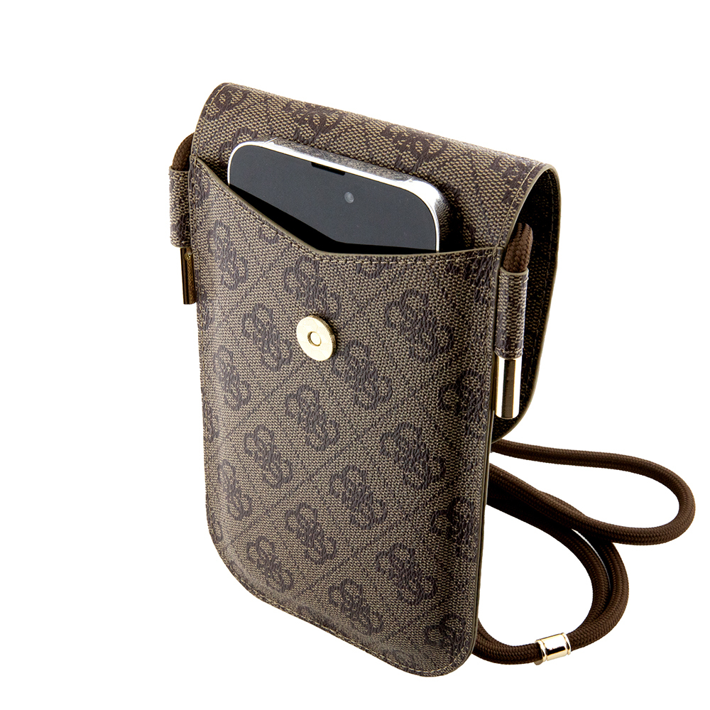 Guess Original Licensed 4G Patterned Triangle Logo Hanging Magnet Cover Bag - 7