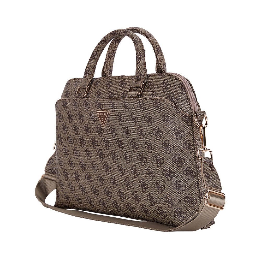 Guess Original Licensed 4G Patterned Triangle Logo Shoulder Strap 15 inch Laptop Bag - 3