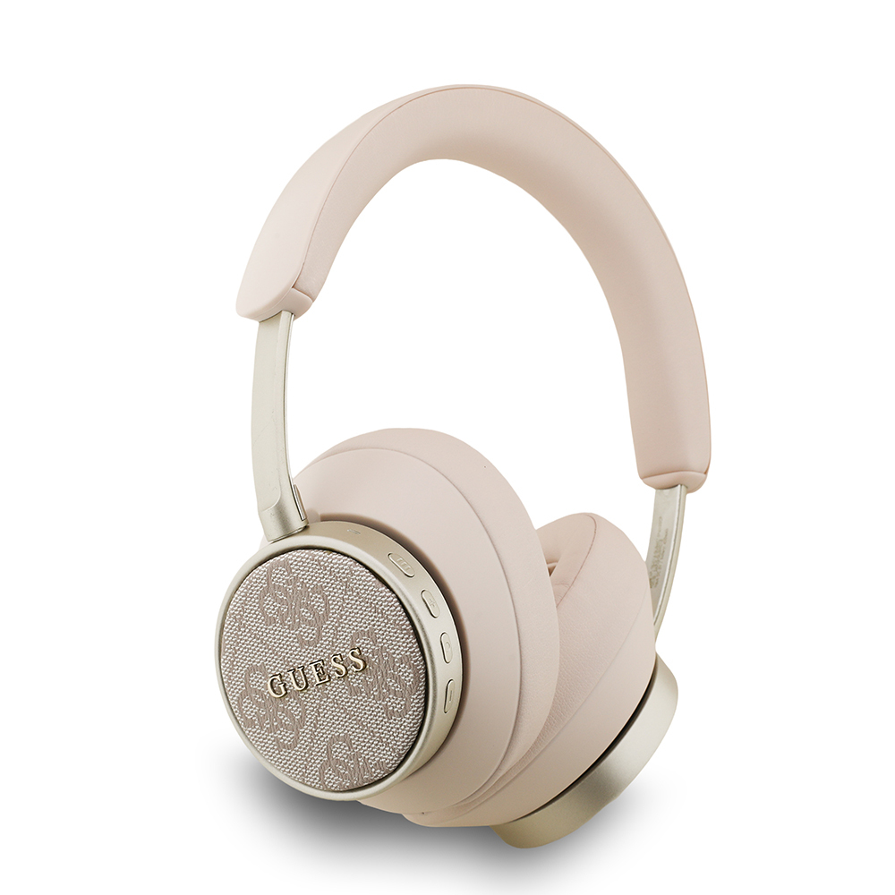 Guess Original Licensed Adjustable 4G Patterned Metal Classic Logo Over-Ear Bluetooth Headphones - 4