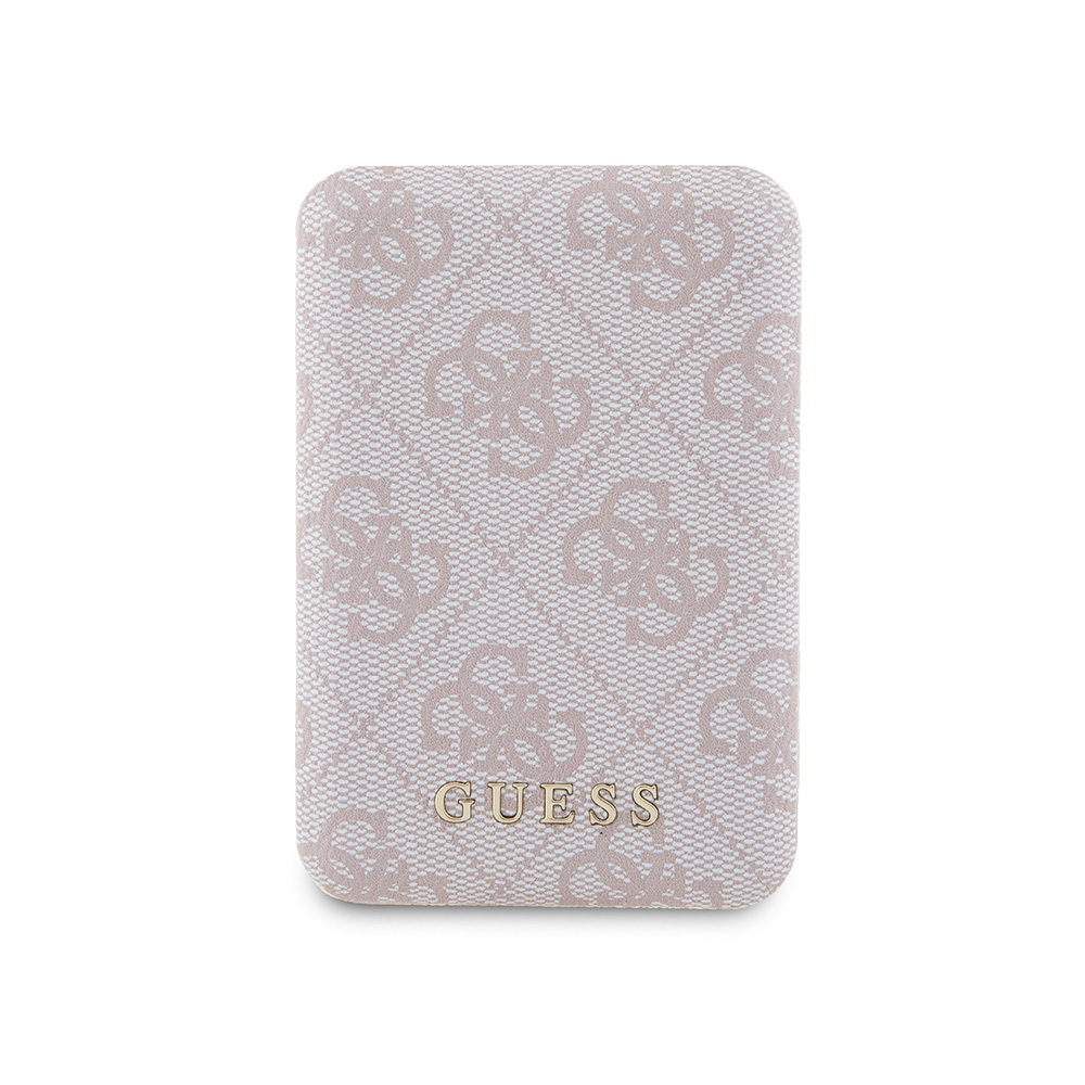 Guess Original Licensed Digital LED Indicator PU Leather 4G Patterned Metal Text Logo Powerbank 5000mAh 15W - 5