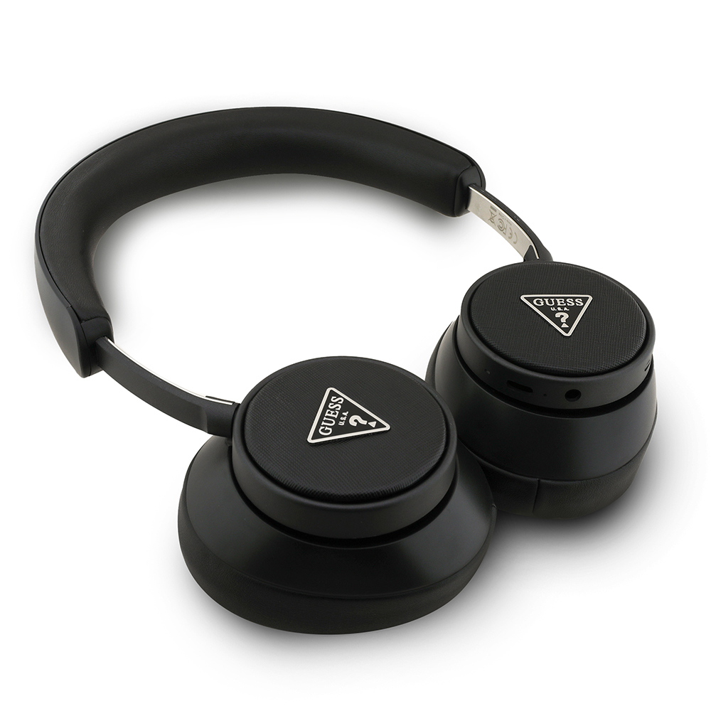 Guess Original Licensed ENC Triangle Logo Saffiano Over-Ear Bluetooth Headphones - 5