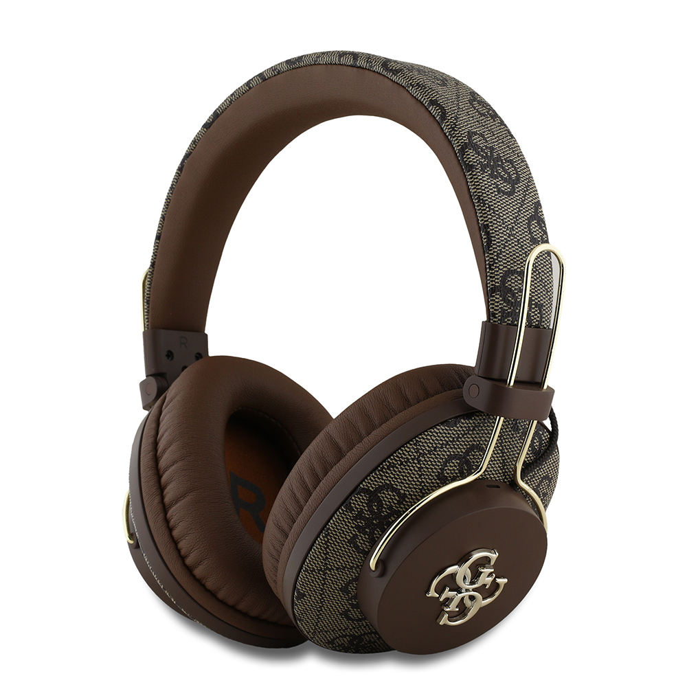 Guess Original Licensed PU 4G Patterned Over-Ear Bluetooth Headset with Large Metal Logo - 1