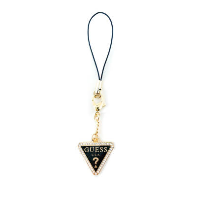 Guess Original Licensed Stoned Triangle Logo Phone Strap Gold