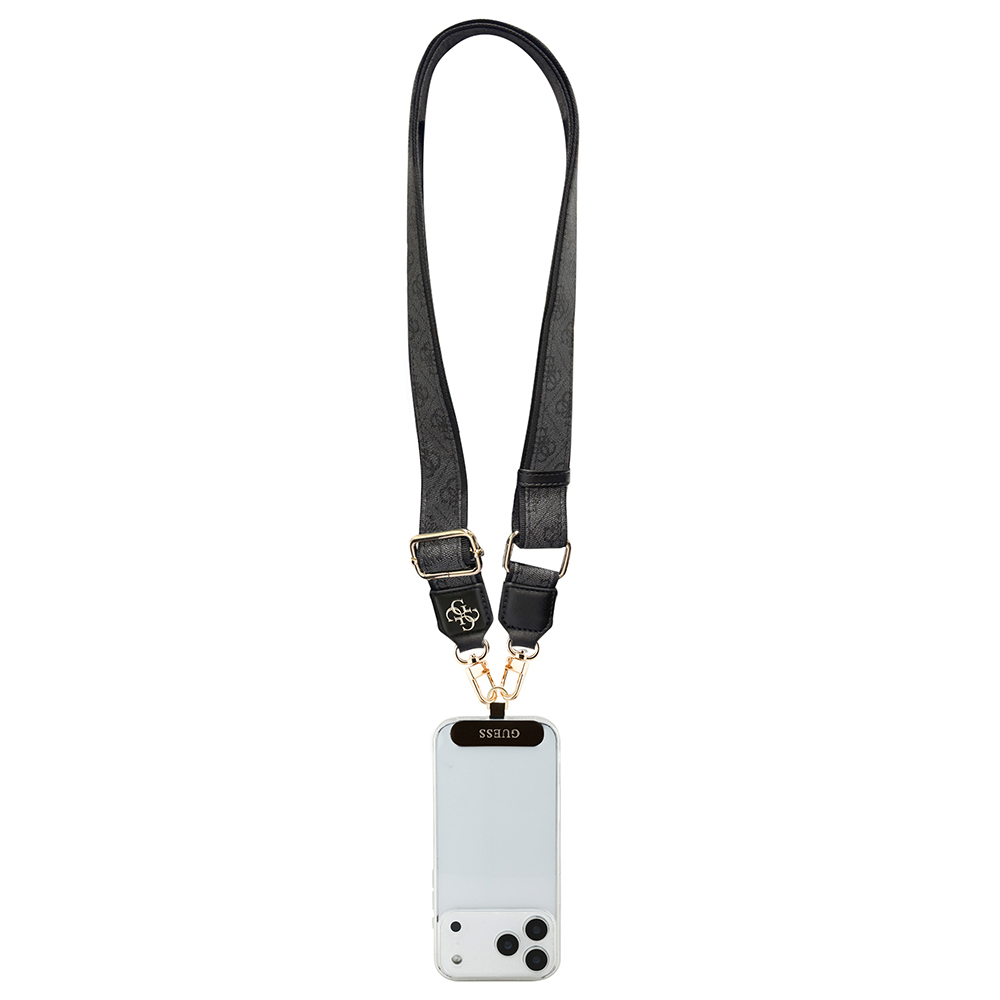Guess Orjinal Lisanslı 4G Desen ve Metal Logolu Çapraz Vücut Telefon Askı Kayışı 150cm - 7