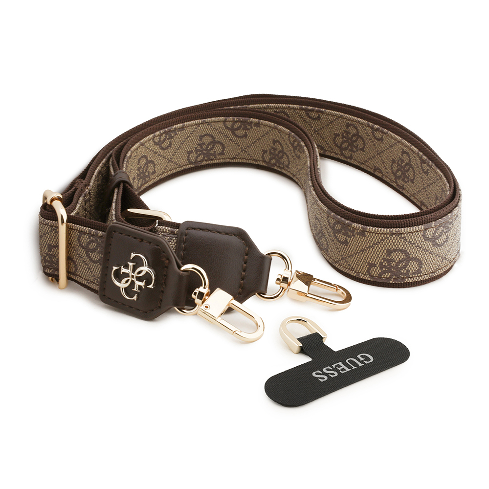 Guess Orjinal Lisanslı 4G Desen ve Metal Logolu Çapraz Vücut Telefon Askı Kayışı 150cm - 13