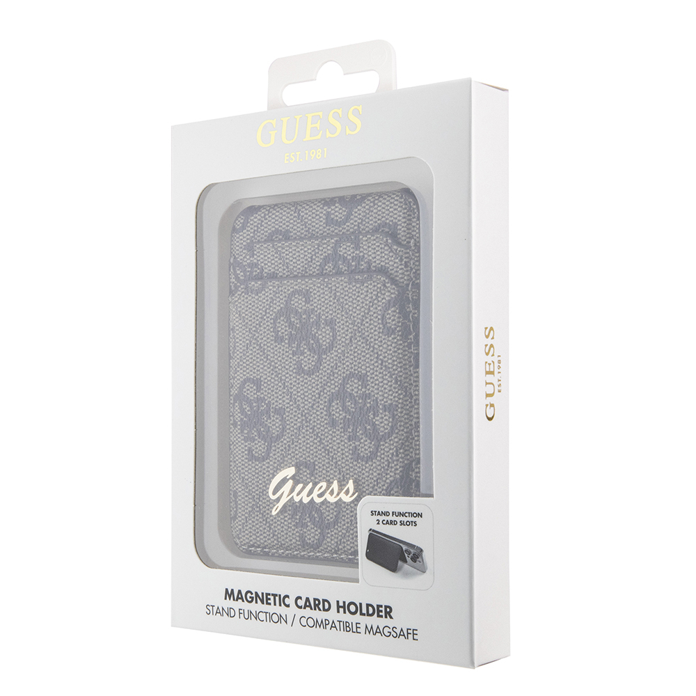 Guess Orjinal Lisanslı 4G Desenli Metal Script Logolu Magnetik Kartlık - 7