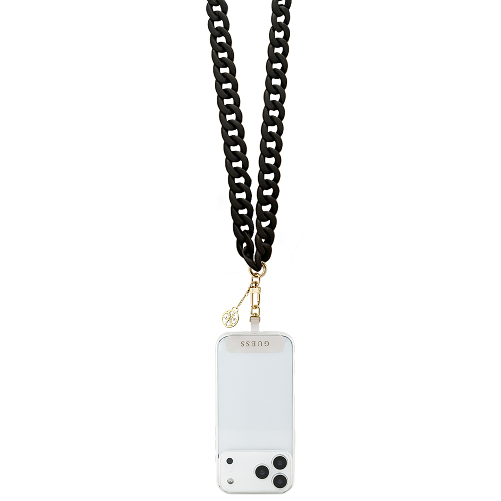 Guess Orjinal Lisanslı 4G Metal Logolu Büyük Zincirli Çapraz Vücut Telefon Askı Kayışı 120cm - 4