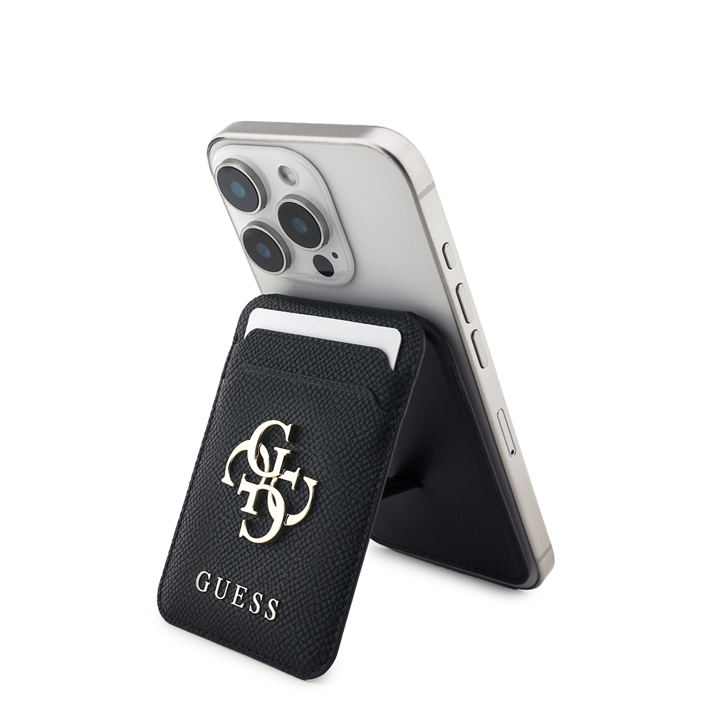 Guess Orjinal Lisanslı Metal Büyük 4G ve Yazı Logolu Standlı Magnetik Kartlık - 1