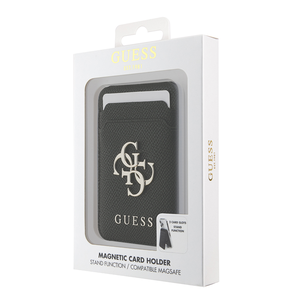 Guess Orjinal Lisanslı Metal Büyük 4G ve Yazı Logolu Standlı Magnetik Kartlık - 6