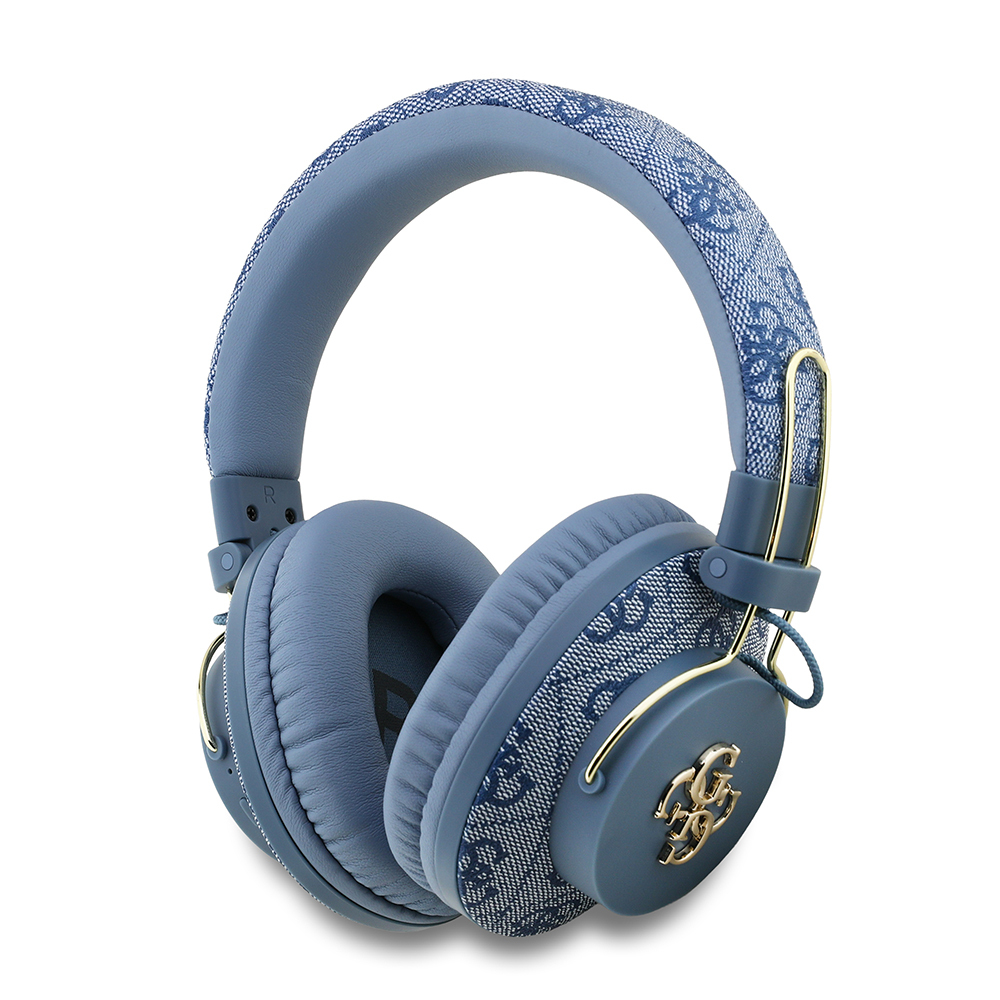 Guess Orjinal Lisanslı PU 4G Desenli Büyük Metal Logolu Kulak Üstü Bluetooth Kulaklık - 5