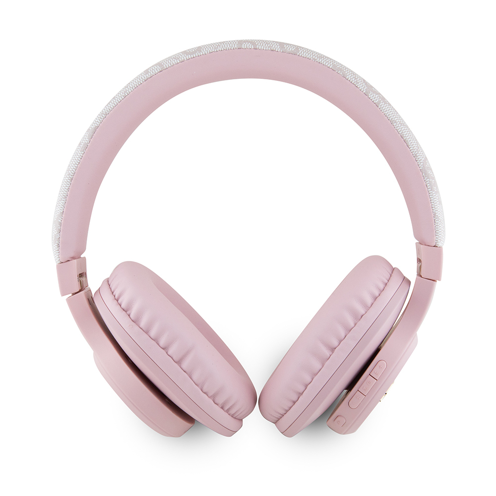Guess Orjinal Lisanslı PU 4G Desenli Metal Yazı Logolu Tone On Tone Kulak Üstü Bluetooth Kulaklık - 10