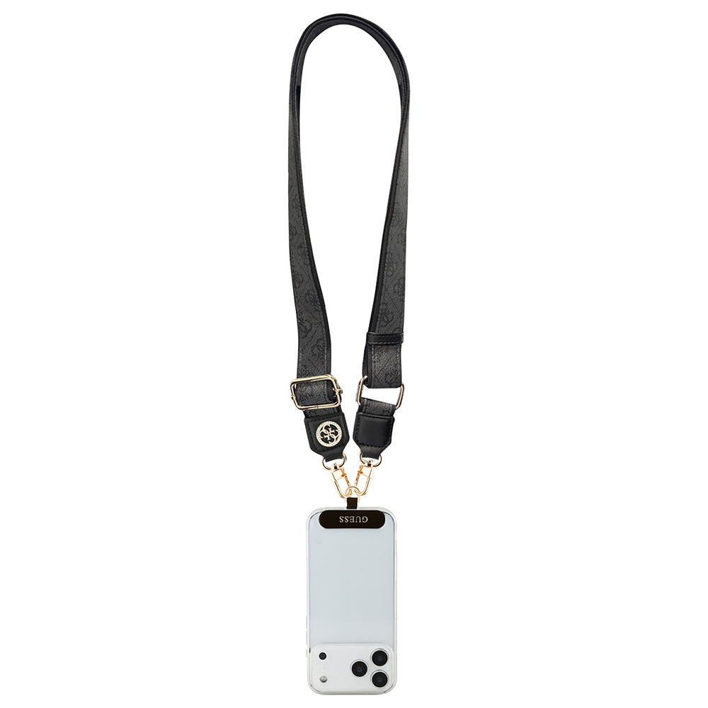 Guess Orjinal Lisanslı Taşlı 4G Metal Logolu Çapraz Vücut Telefon Askı Kayışı 150cm - 10