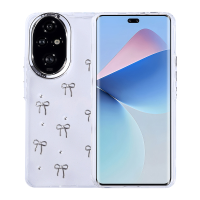 Honor 200 Case Airbag Design Glitter Transparent Zore Kutup Cover Fiyonk