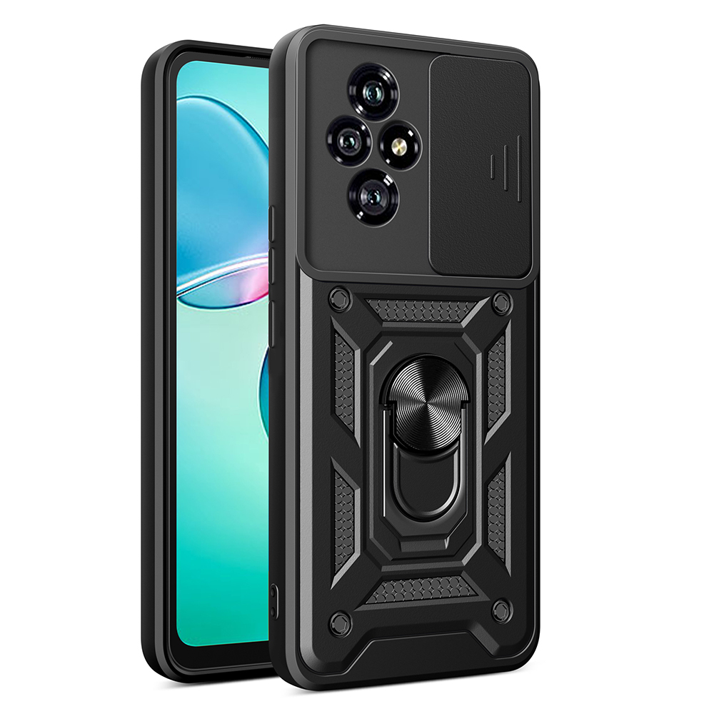 Honor 200 Case with Magnetic Stand Camera Protection Zore Sürgülü Vega Cover - 1