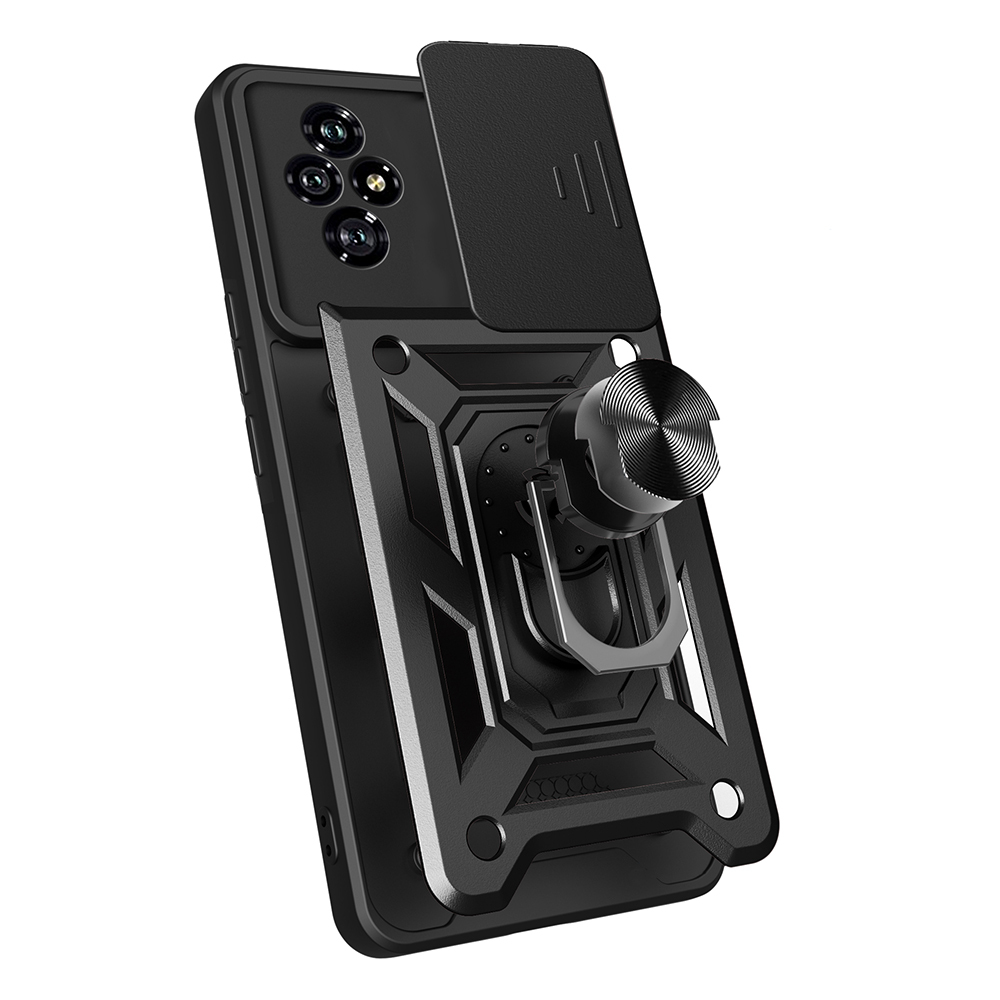 Honor 200 Case with Magnetic Stand Camera Protection Zore Sürgülü Vega Cover - 4