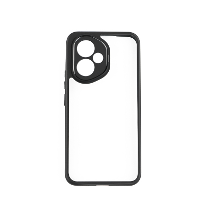 Honor 400 Kılıf Kamera Korumalı Şeffaf Arka Yüzey Zore New Roll Kapak Siyah