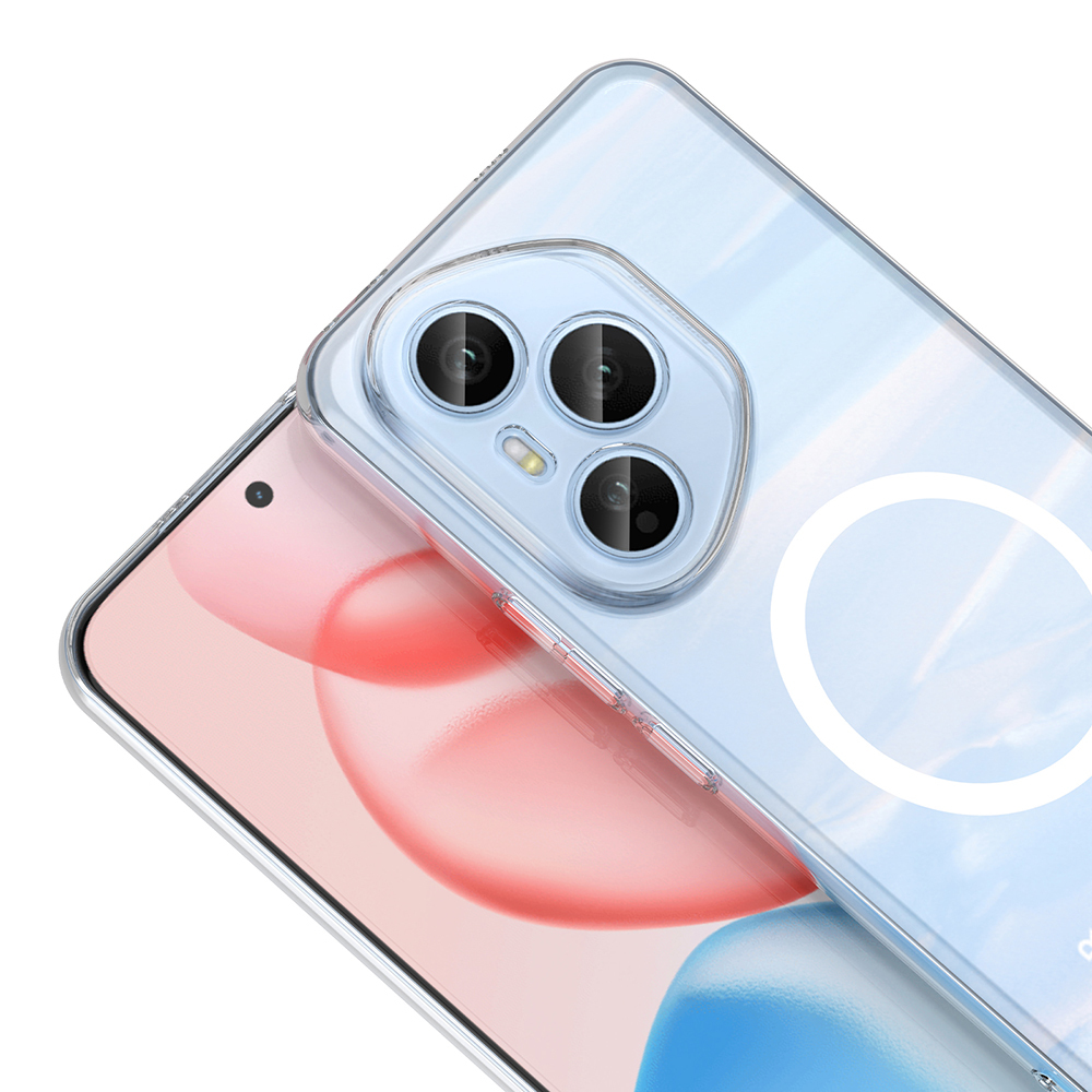 Honor 400 Pro Kamera Korumalı M-Safe Şarj Özellikli Şeffaf Zore London Sert PC Kapak - 4